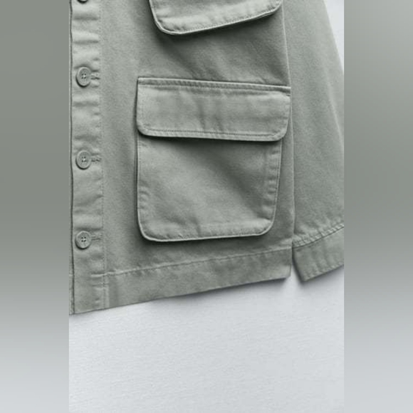 ZARA UTILITY OVERSHIRT - Picture 9 of 12